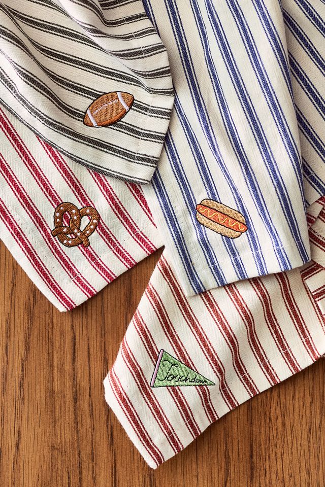Frasier Sterling Game Day Icon Striped Napkins, Set of 4 #1
