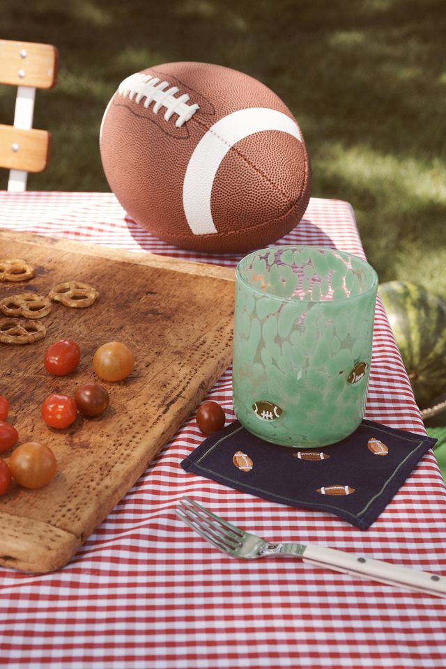 Frasier Sterling Football Linen Blend Cocktail Napkins, Set of 4 #2