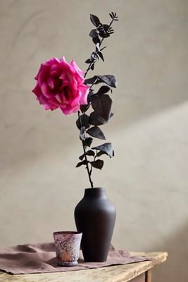 Faux Pink Rose Spray