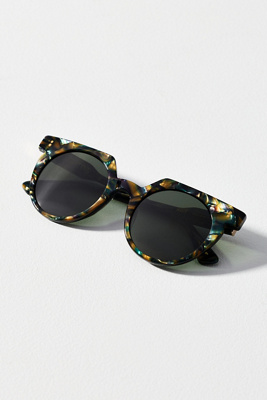 Sardine Abalone Rizz Round Sunglasses | Anthropologie
