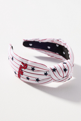 Lele Sadoughi x MLB Embroidered Knot Headband | Anthropologie display picture 1