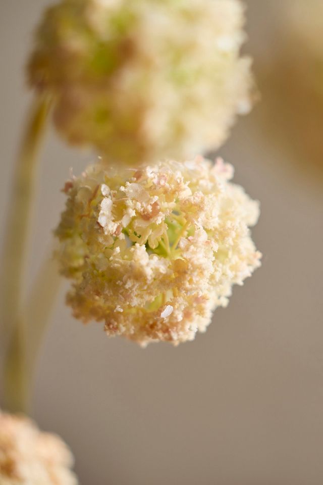Faux Snowball Floral Spray #1