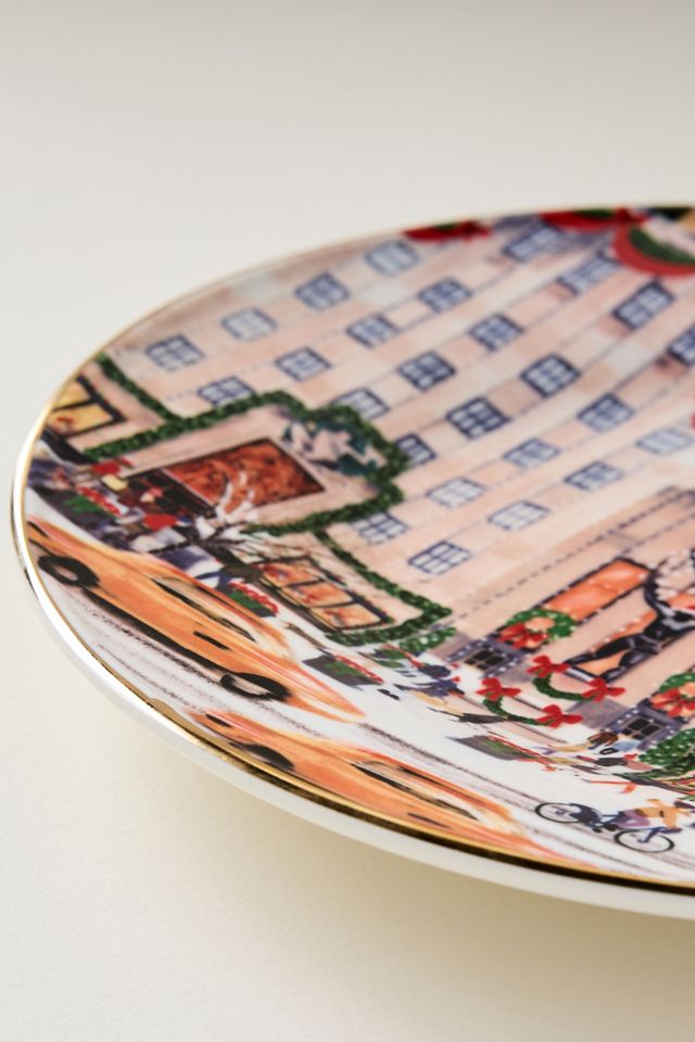 Holiday in the City Stoneware Dessert Plate #4