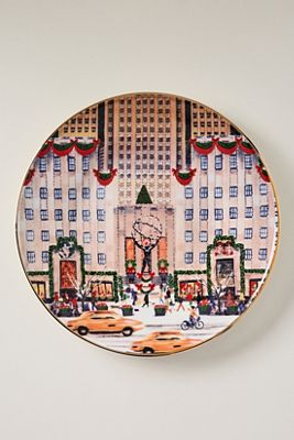 Holiday in the City Stoneware Dessert Plate