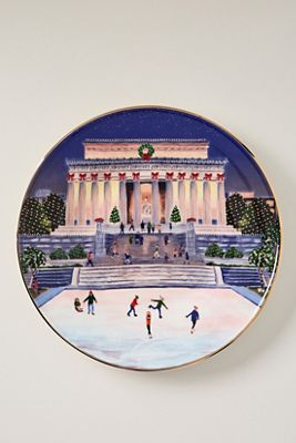 Holiday in the City Stoneware Dessert Plate