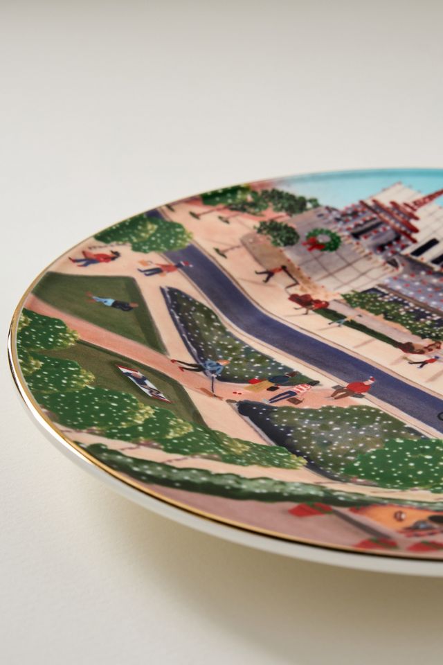 Holiday in the City Stoneware Dessert Plate #4