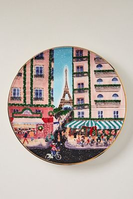 Ferien in der Stadt Steingut Dessertteller