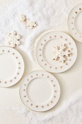 New York City Ballet Stoneware Dessert Plates, Set of 4