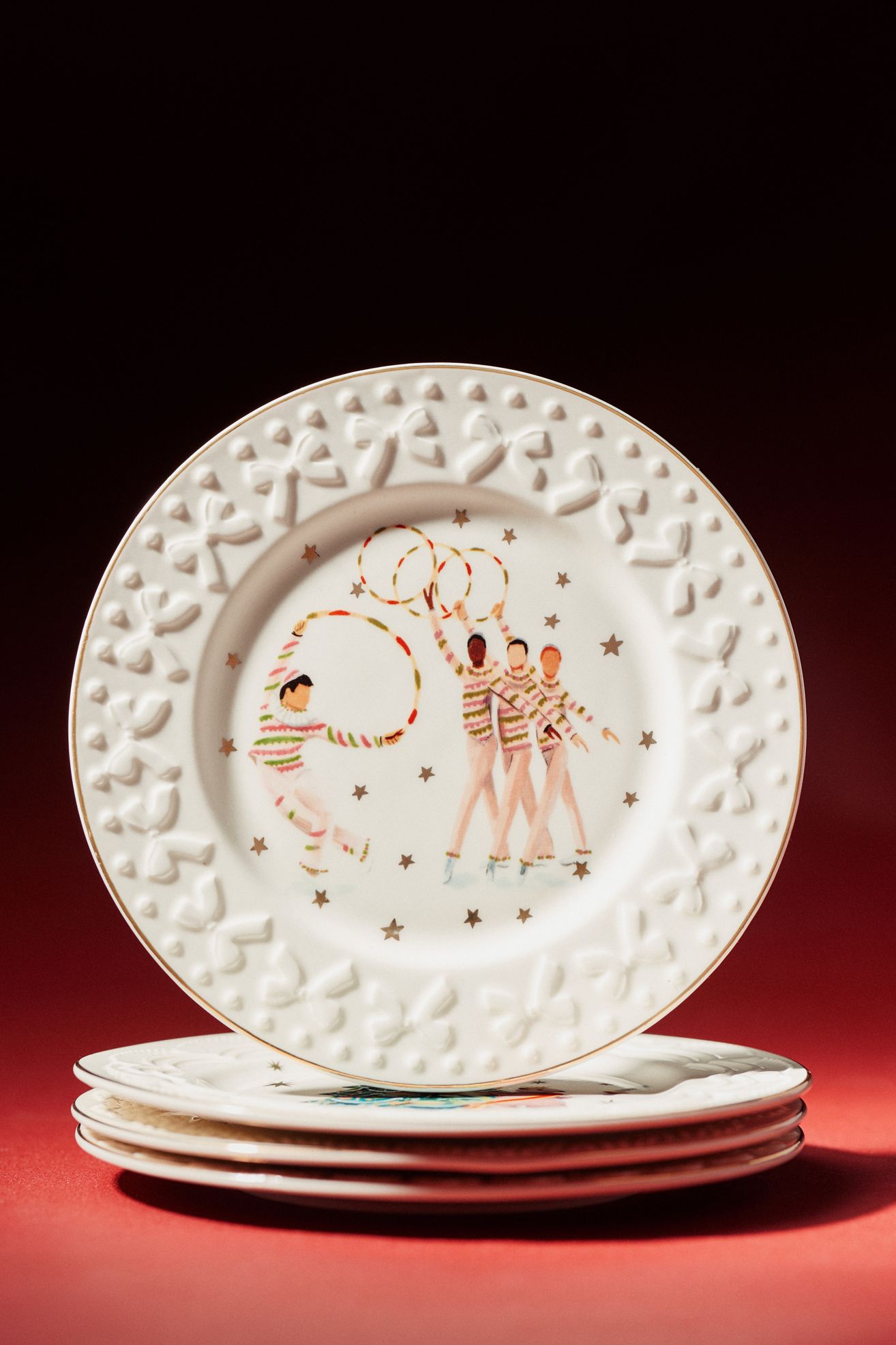 New York City Ballet Stoneware Dessert Plate - Candy Canes, Standard, One Size