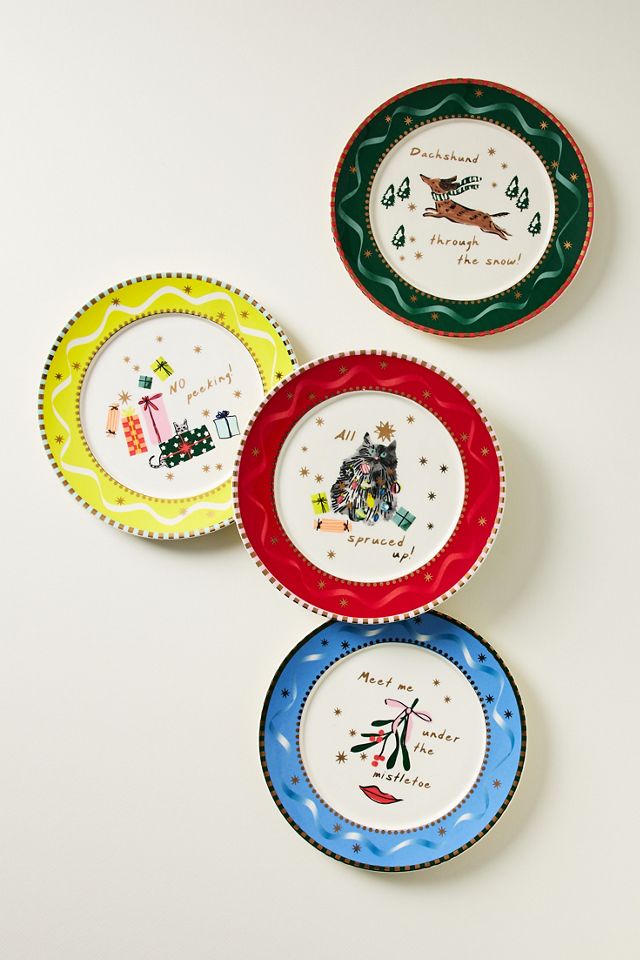 Caroline Stoneware Holiday Dessert Plate #2