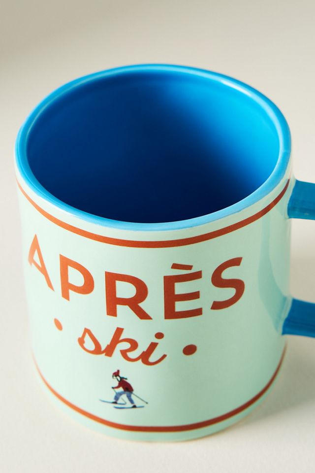 Après Ski Handpainted Stoneware Mug #4