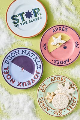 Apres Ski Stoneware Dessert Plate