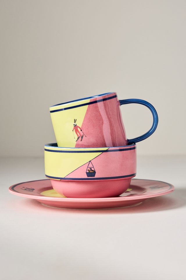 Apres Ski Stoneware Dessert Plate #3
