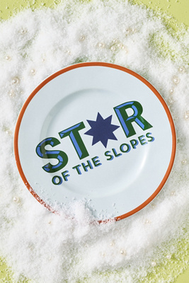 Anthropologie Apres Ski Stoneware Dessert Plate In White