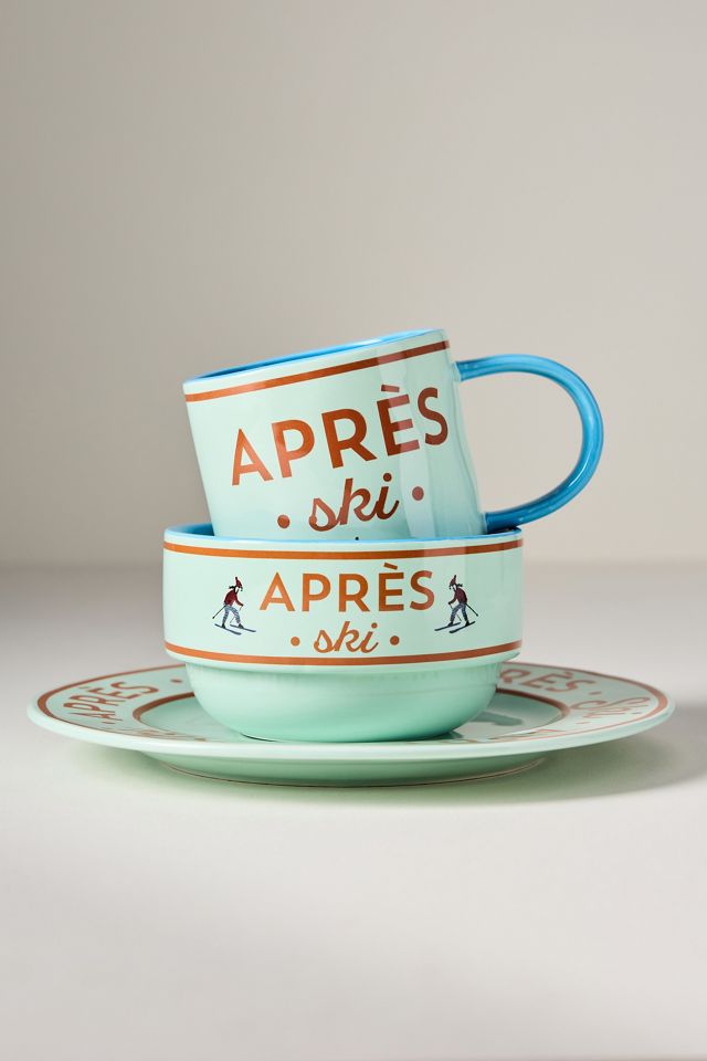 Après Ski Stoneware Dessert Plate #4