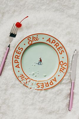 Après Ski Stoneware Dessert Plate