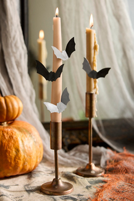 Terrain Bat Candle Pins, Set Of 4 In Black