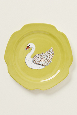 Anthropologie Alchemia Stoneware Canapé Plate In Yellow