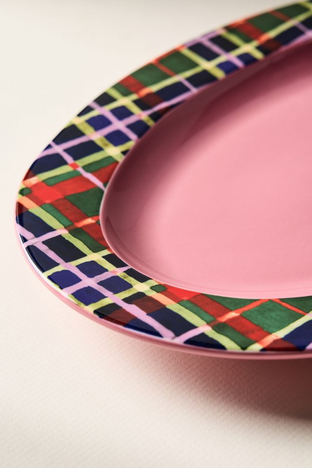 Tartan Stoneware Platter #2