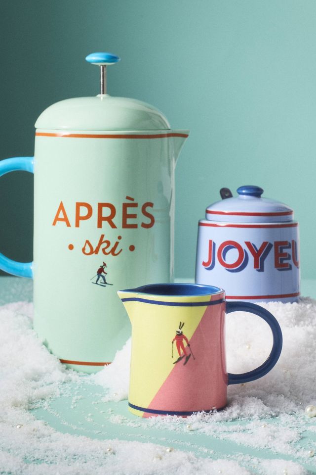 Après Ski Handpainted Stoneware Sugar Pot Set #1