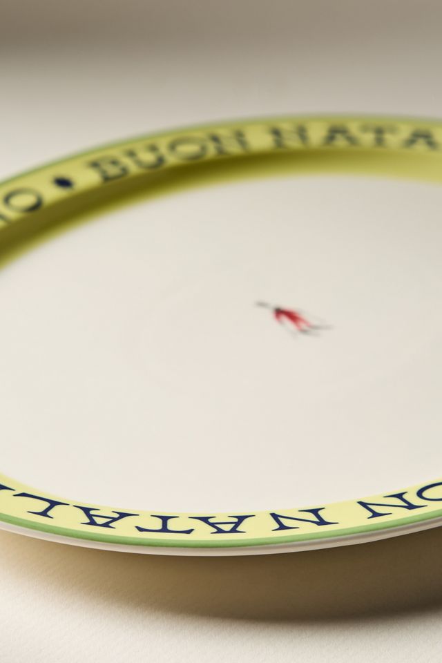 Après Ski Handpainted Stoneware Platter #2