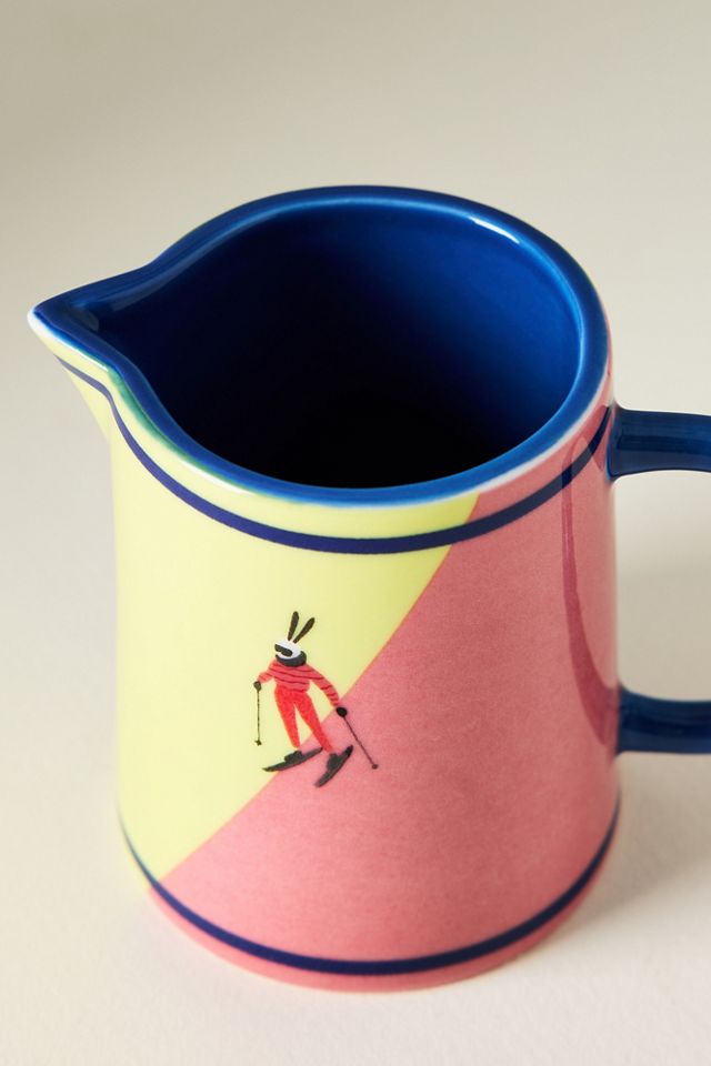 Après Ski Handpainted Stoneware Creamer #3
