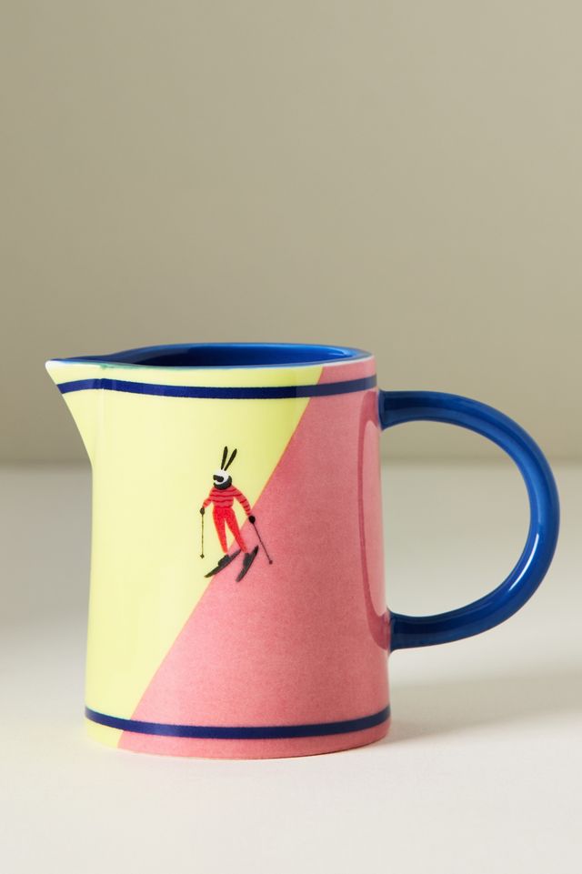 Après Ski Handpainted Stoneware Creamer #2