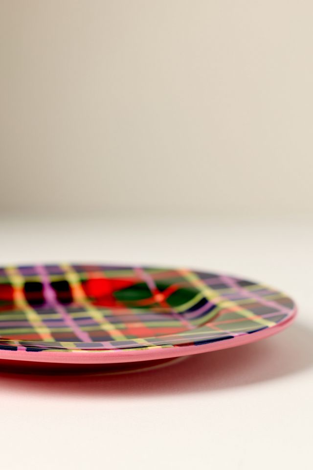 Tartan Stoneware Dessert Plate #3