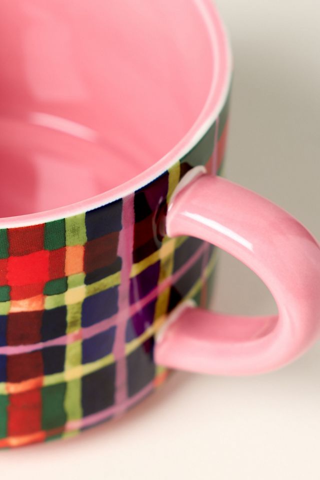 Tartan Stoneware Soup Mug #3