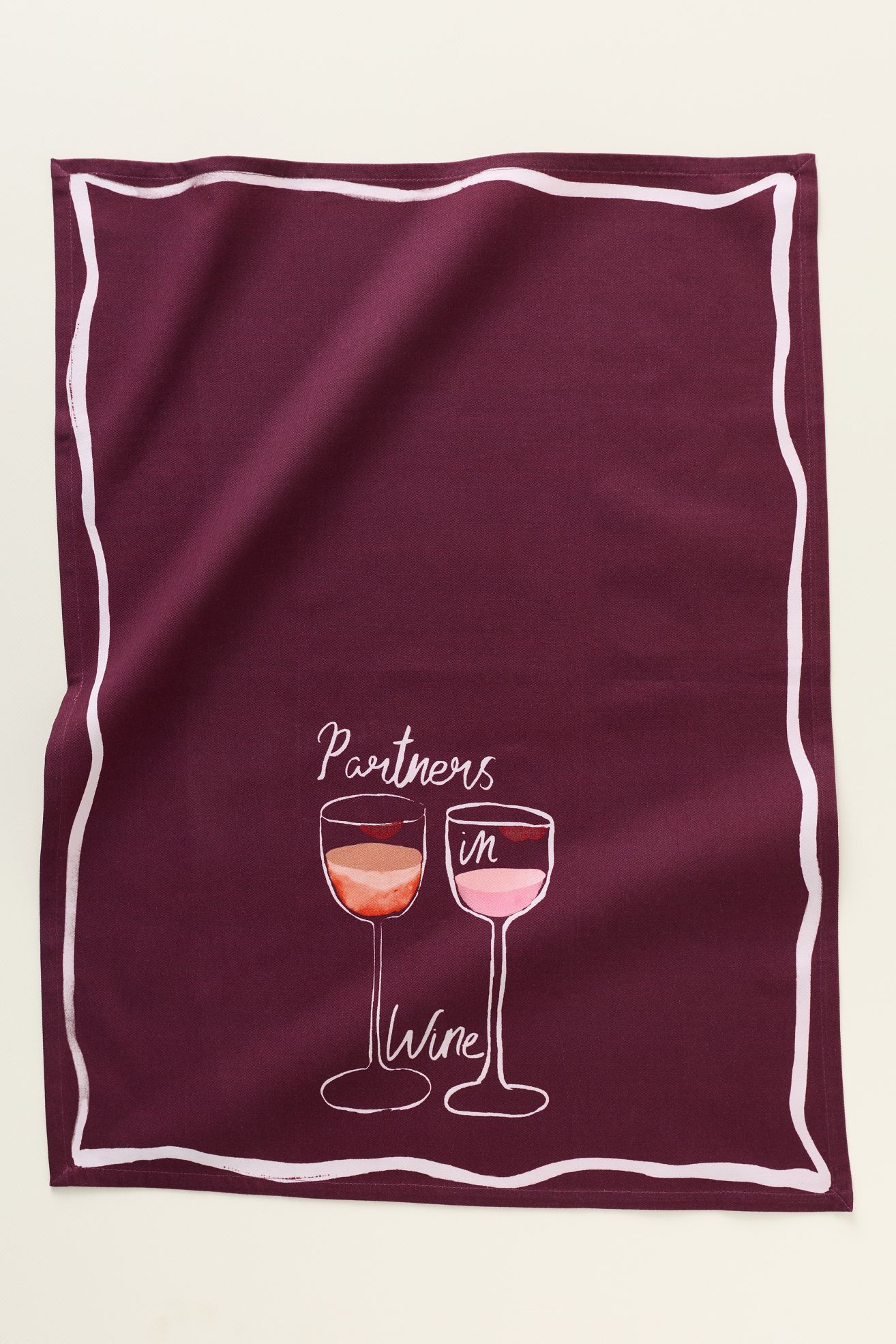 Anthropologie Partners in Wine Dish Towel