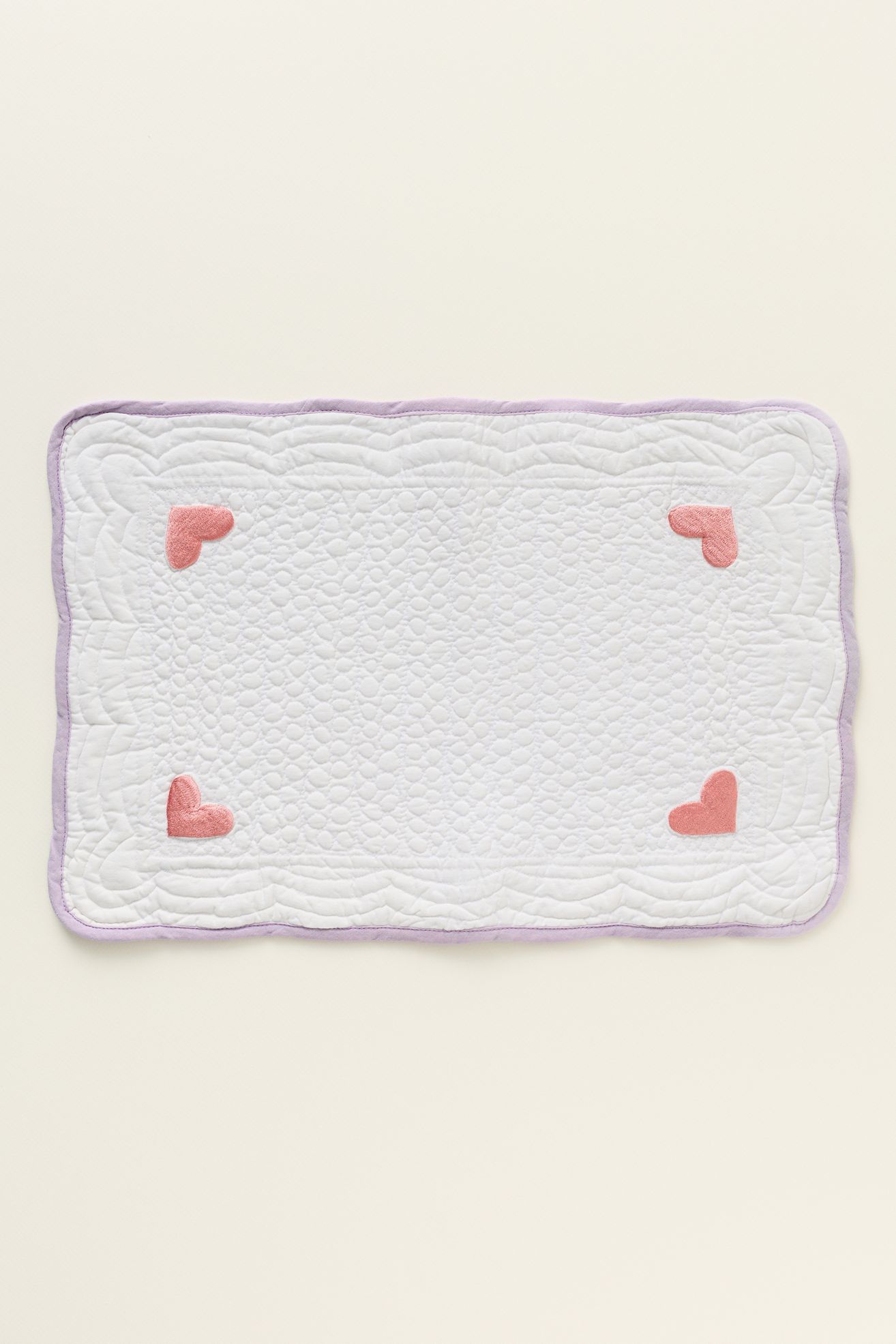 Quilted Heart Reversible Placemat - Pink, Standard, One Size