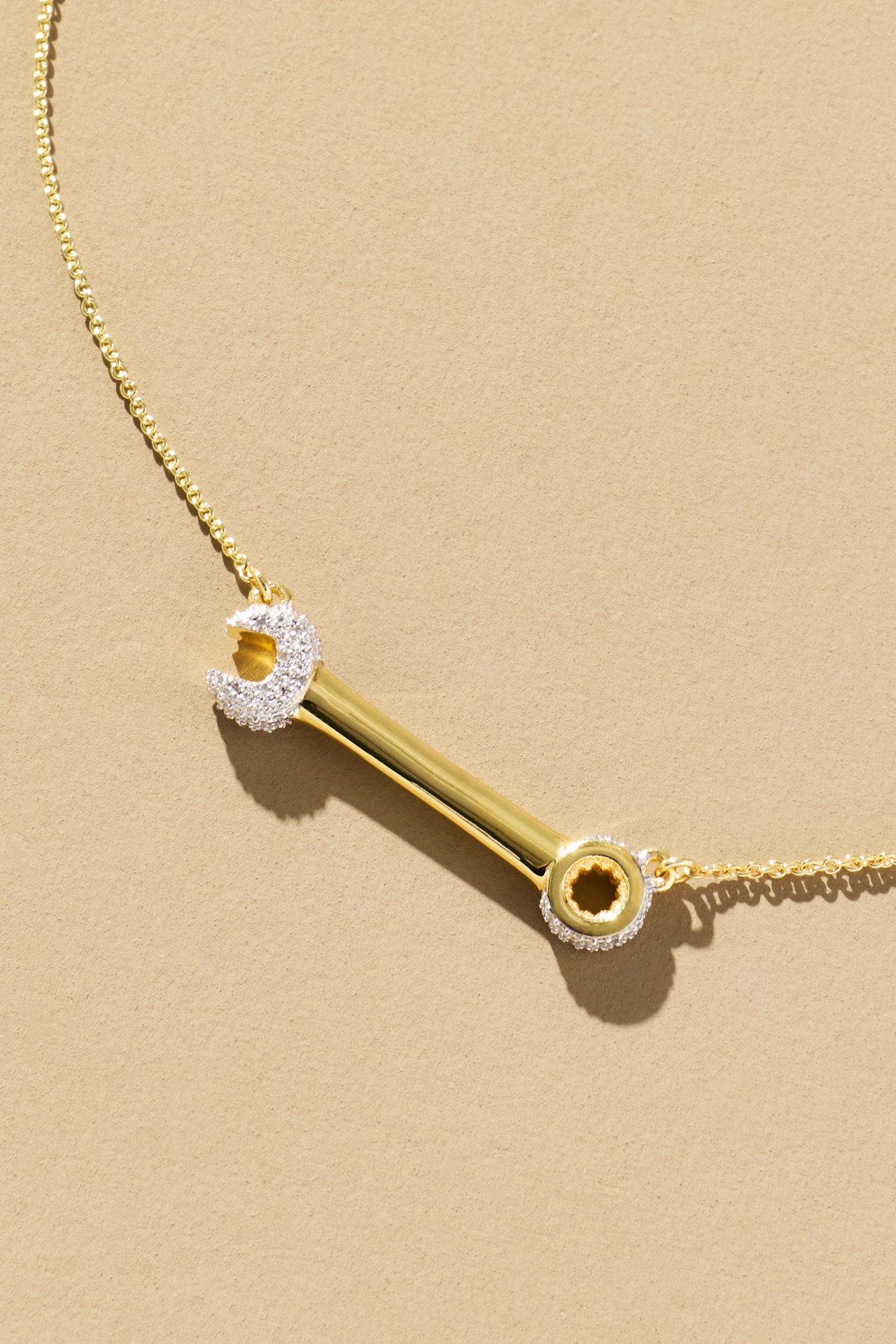 Pavé the Way Crank It Up Pendant Necklace
