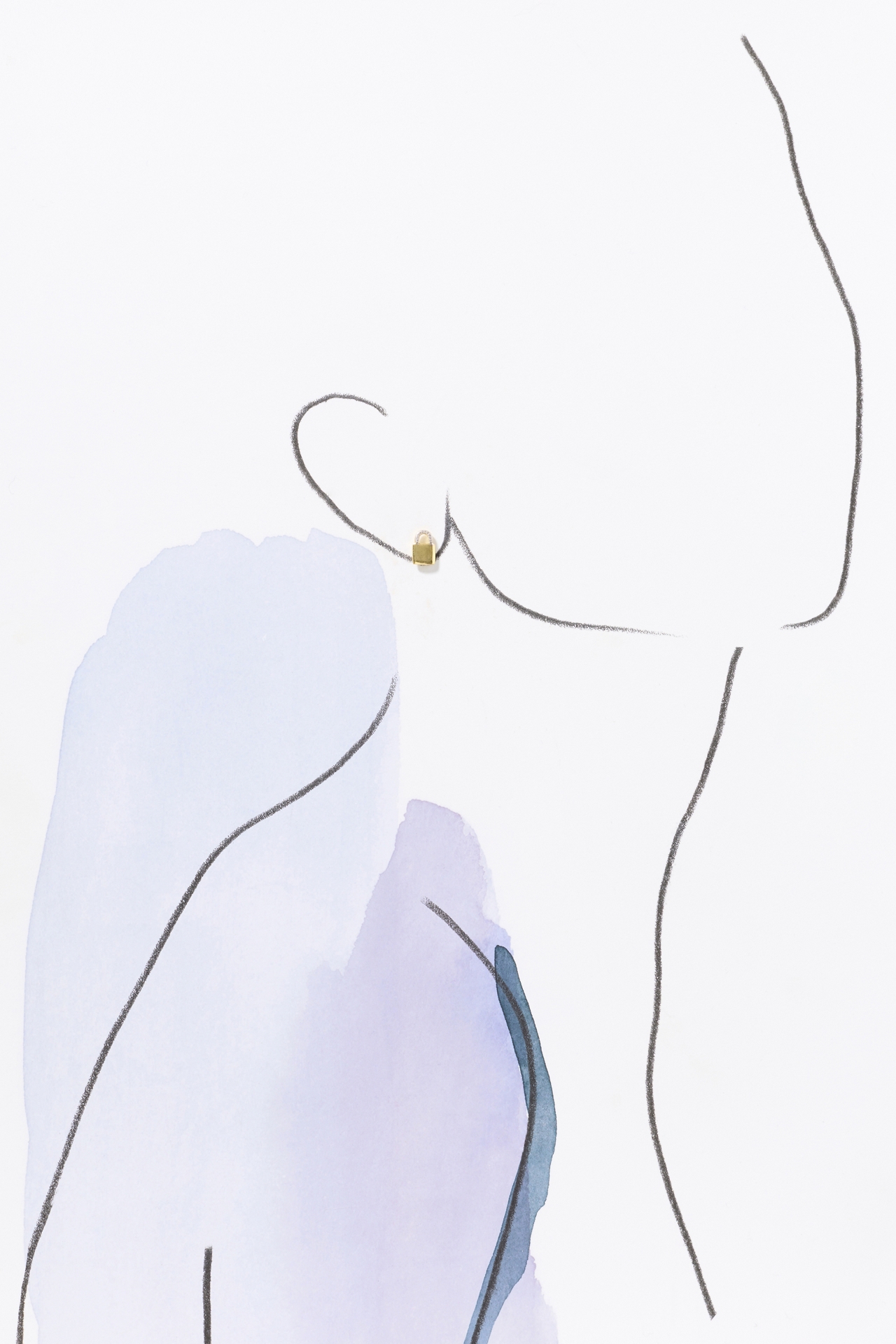 Pavé the Way Lock Your Superpower Stud Earrings
