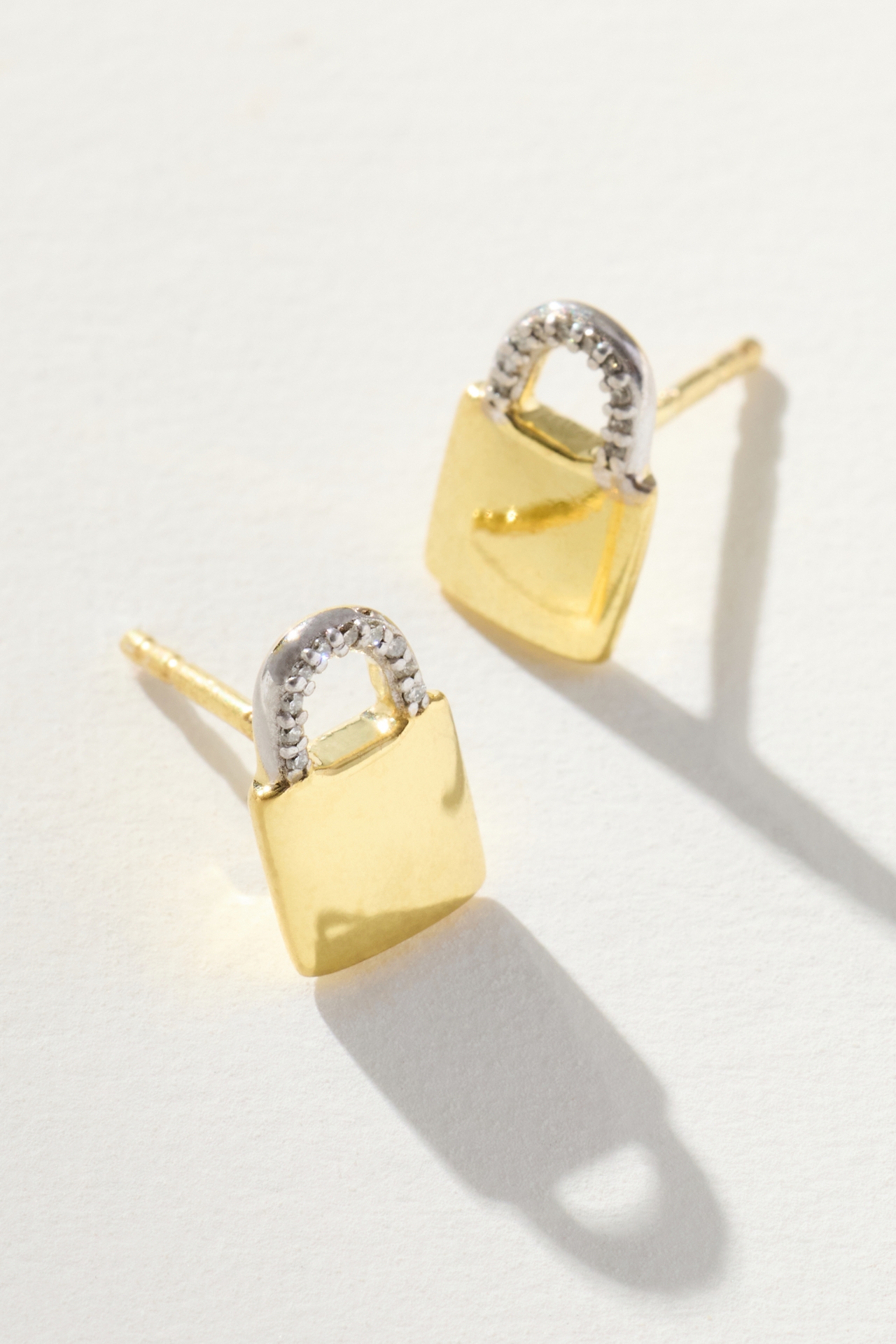 Pavé the Way Lock Your Superpower Stud Earrings