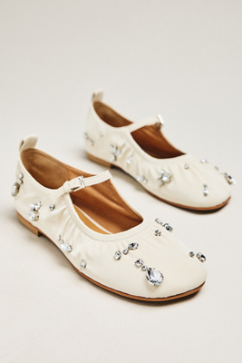 Reike Nen Sparkling Stone Mary Jane Flats In Multi