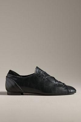 Reike Nen Tie-up Ballet Flats In Black