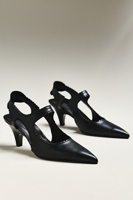 Reike Nen Petal Pointed-toe Slingback Heels In Black