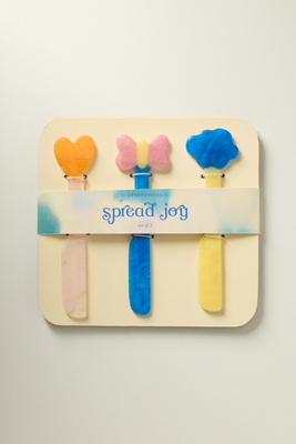 Anthropologie Lane Resin Cheese Knives, Set Of 3 In Multi