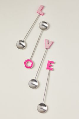 Valentine's Day Love Teaspoons, Set of 4