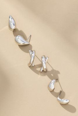 The Petra Mini Drop Earrings, Set of 3