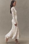 BHLDN Long-Sleeve Mock-Neck Stretch Lace Maxi Dress