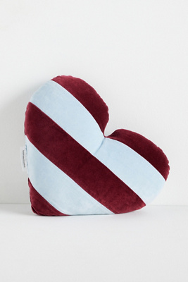 Anthropologie Andie Velvet Heart-shaped Cushion