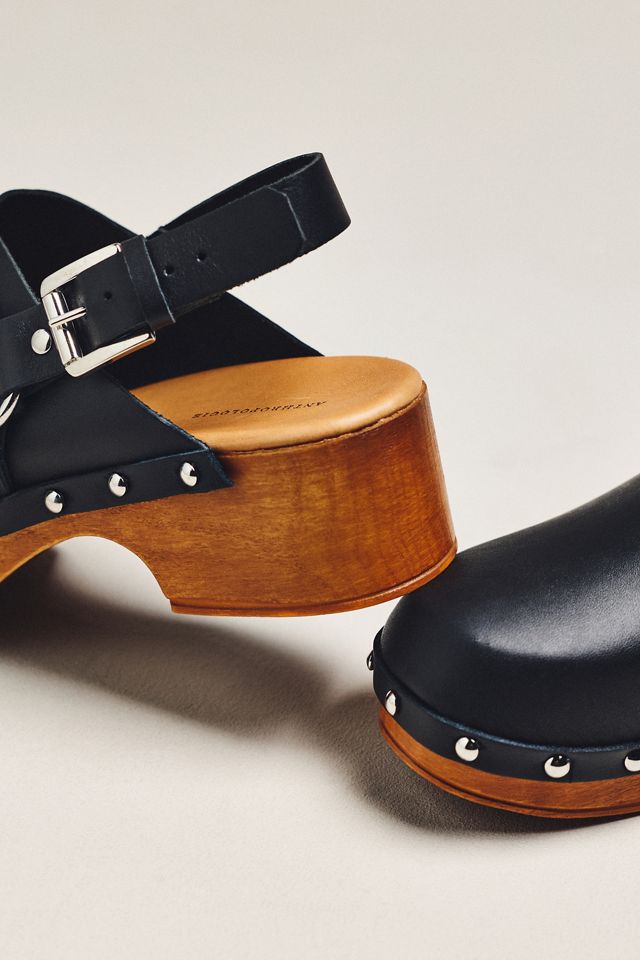 Studded Slingback Moto Clogs #2