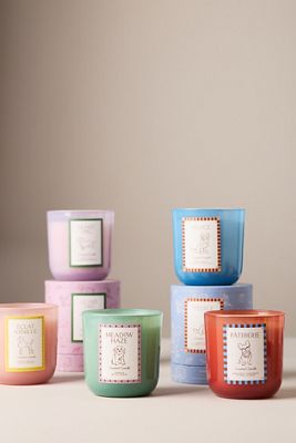 Papier x Anthropologie Fresh Meadow Haze Doodle Glass Candle