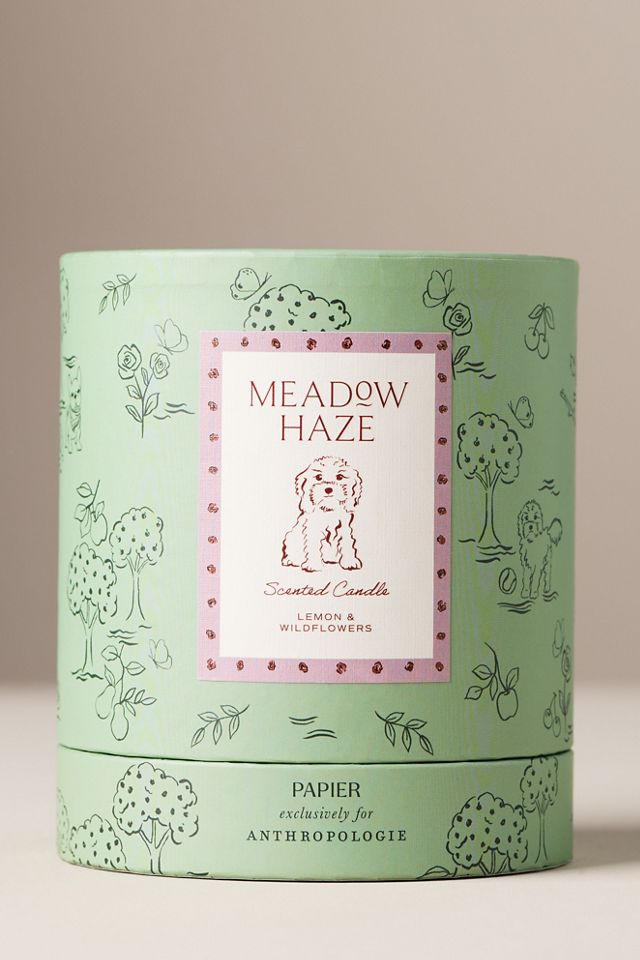 Papier x Anthropologie Fresh Meadow Haze Doodle Glass Candle #2
