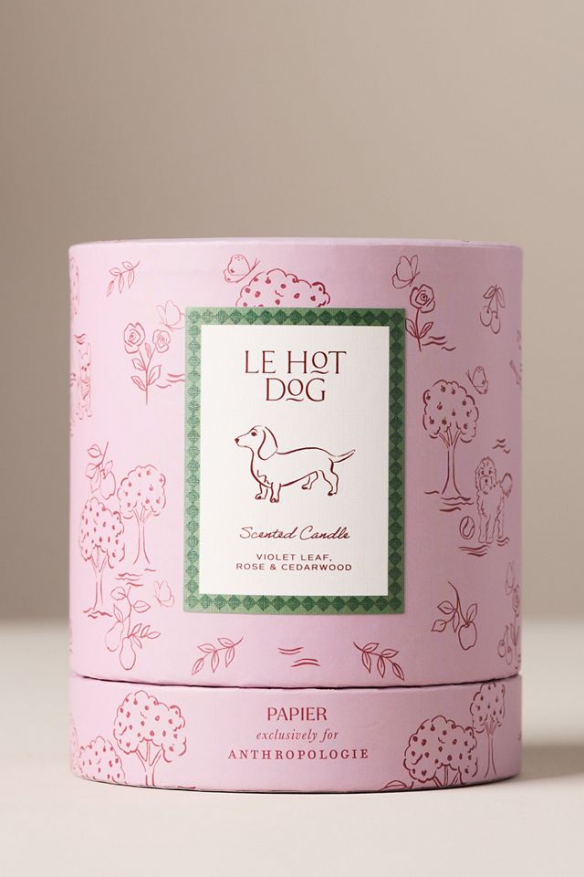 Papier x Anthropologie Woody Le Hot Dog Dachshund Glass Candle #2