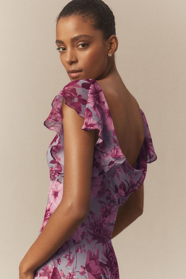 BHLDN Ruffle Chiffon Maxi Dress #2