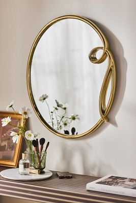 Sade Metal Loop Oval Wall Mirror