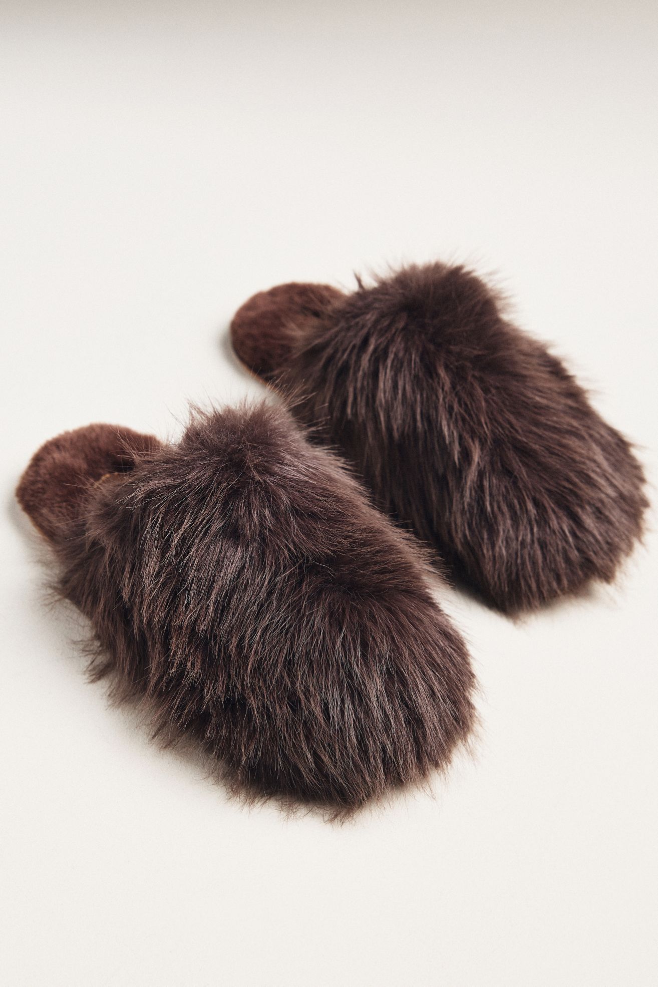 Maeve Fuzzy Faux Fur Slippers