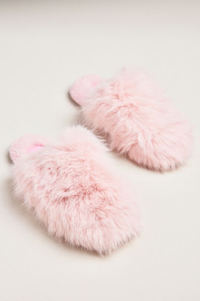 Maeve Fuzzy Faux-Fur Slippers